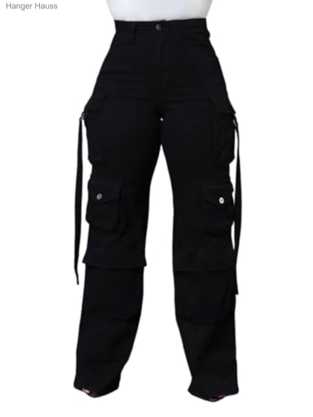 Women's Wide Leg Cargo Jeans High Waisted Stretchy Baggy Denim Pants